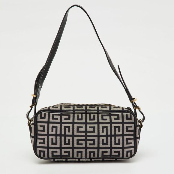 Givenchy Black/grey Monogram Canvas And Leather Tassel Shoulder Bag - Picture 4 of 7